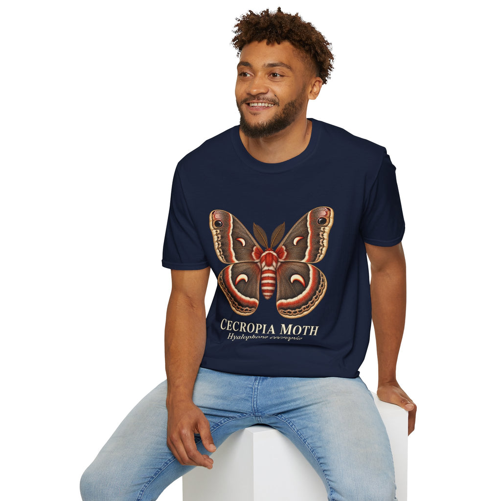 Cecropia Moth Natural History T-Shirt | Hyalophora cecropia