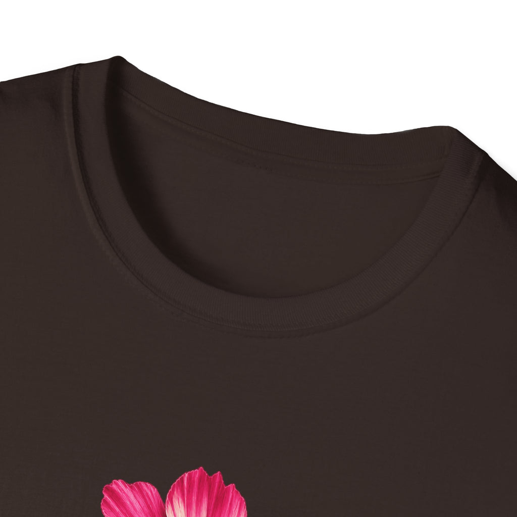 Garden Cosmos Botanical T-Shirt — Pink Field Study