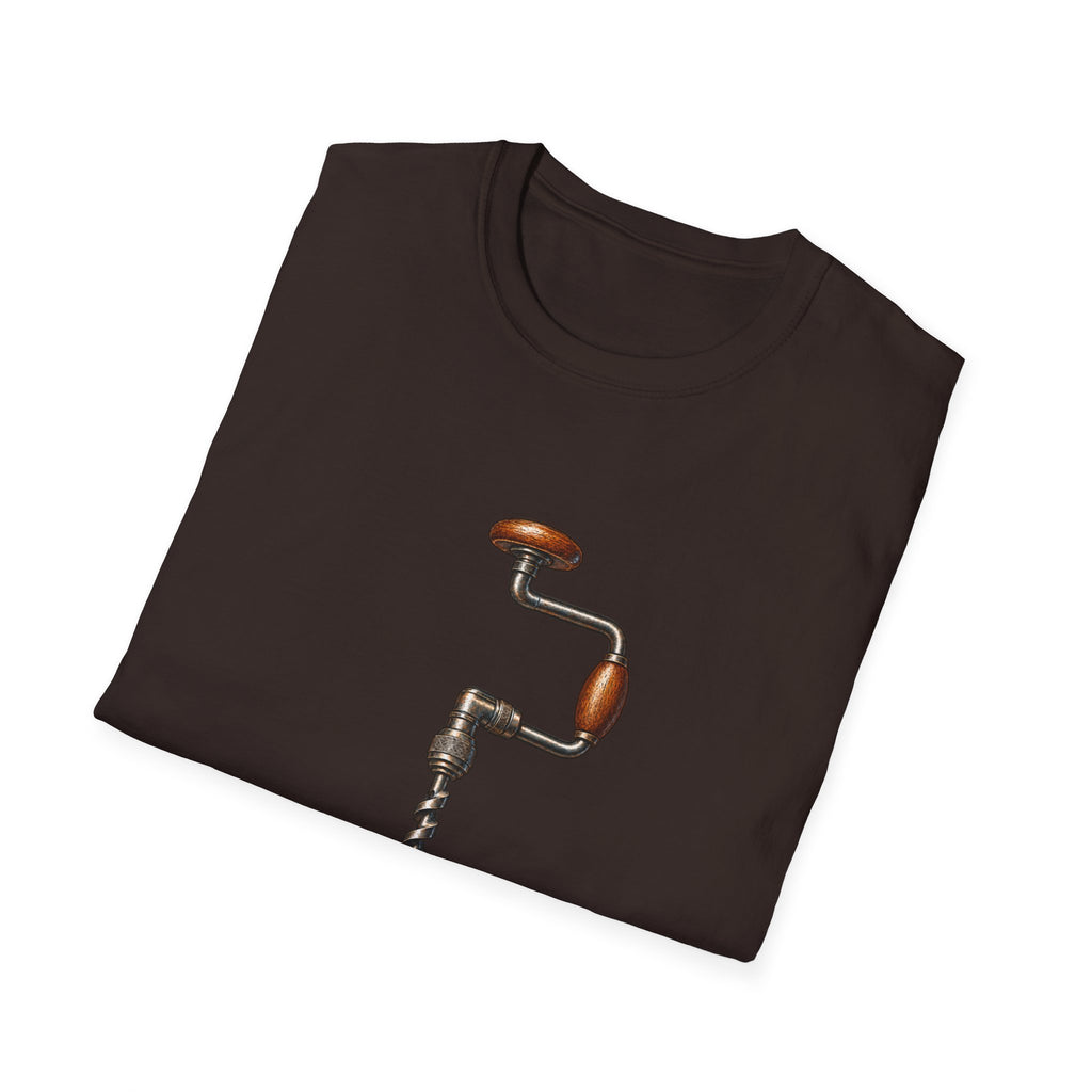 Brace and Bit Hand Drill Woodworking T-Shirt