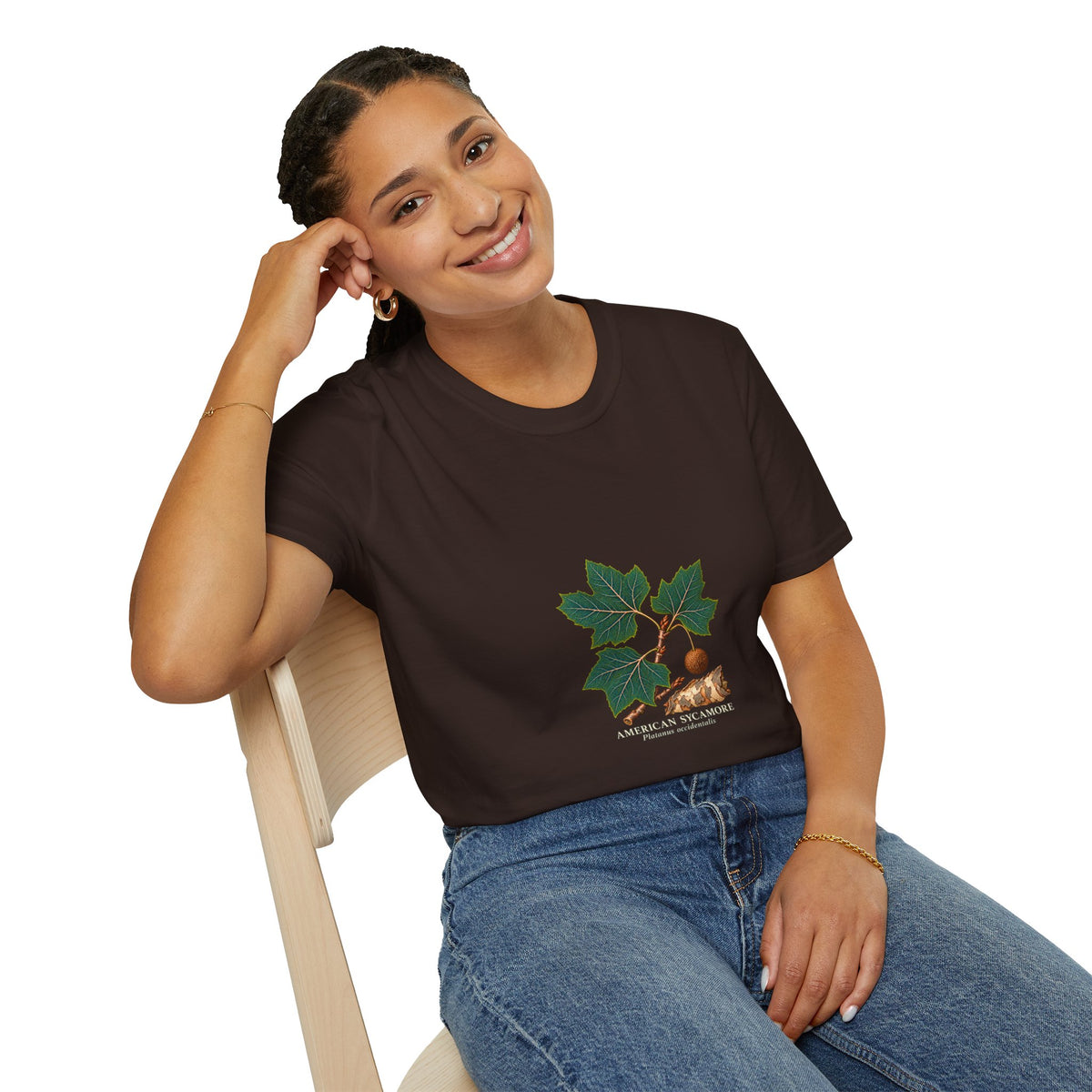 American Sycamore Botanical Study T-Shirt