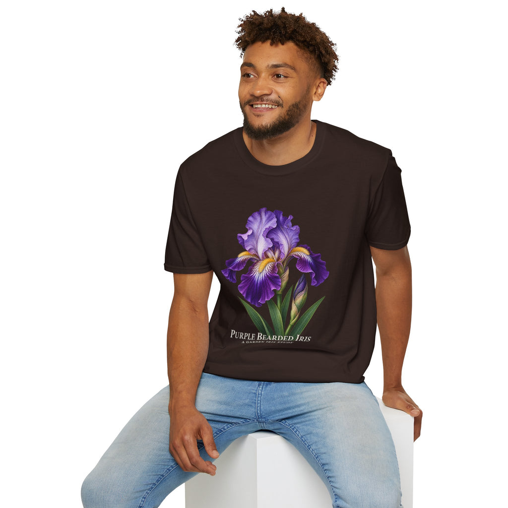 Purple Bearded Iris Botanical T-Shirt