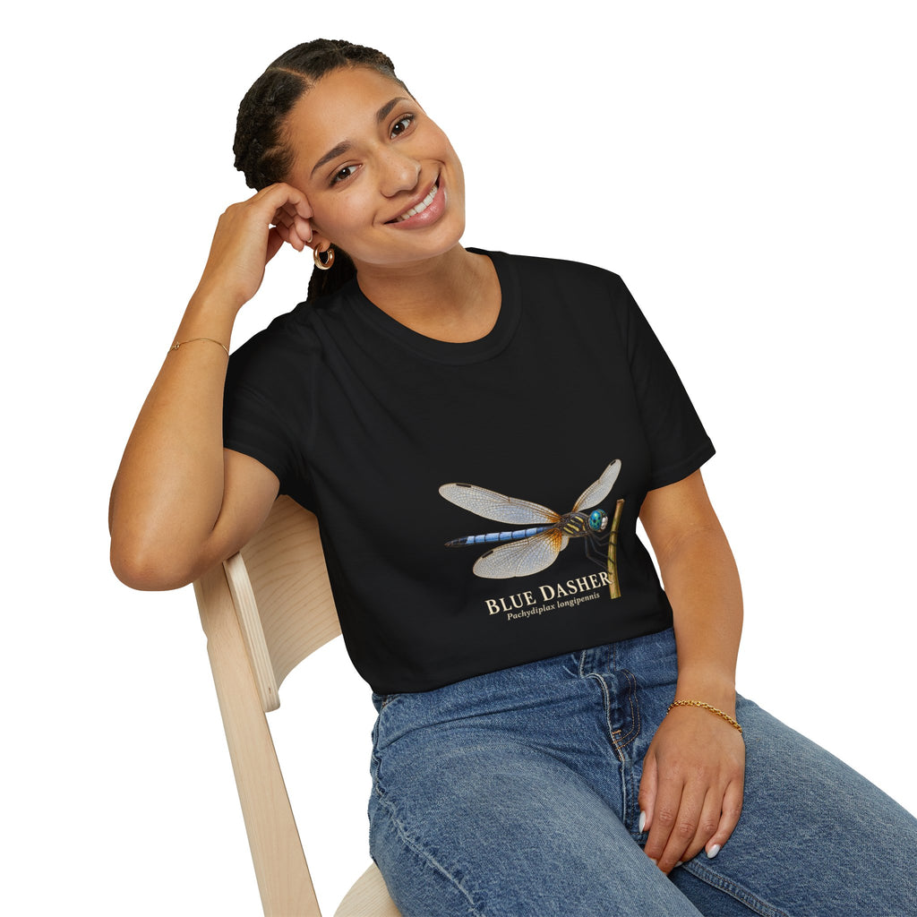 Blue Dasher Dragonfly Entomology T-Shirt