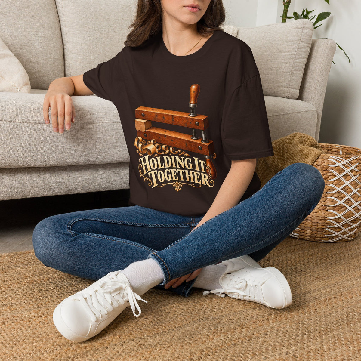 Holding It Together Handscrew Clamp Woodworking T-Shirt