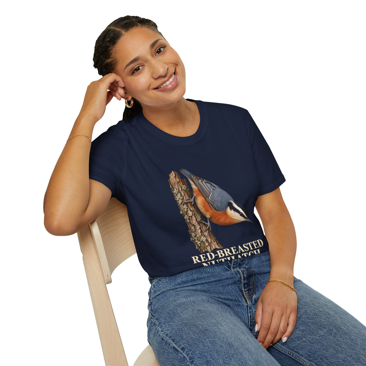 Red-Breasted Nuthatch Birdwatching T-Shirt