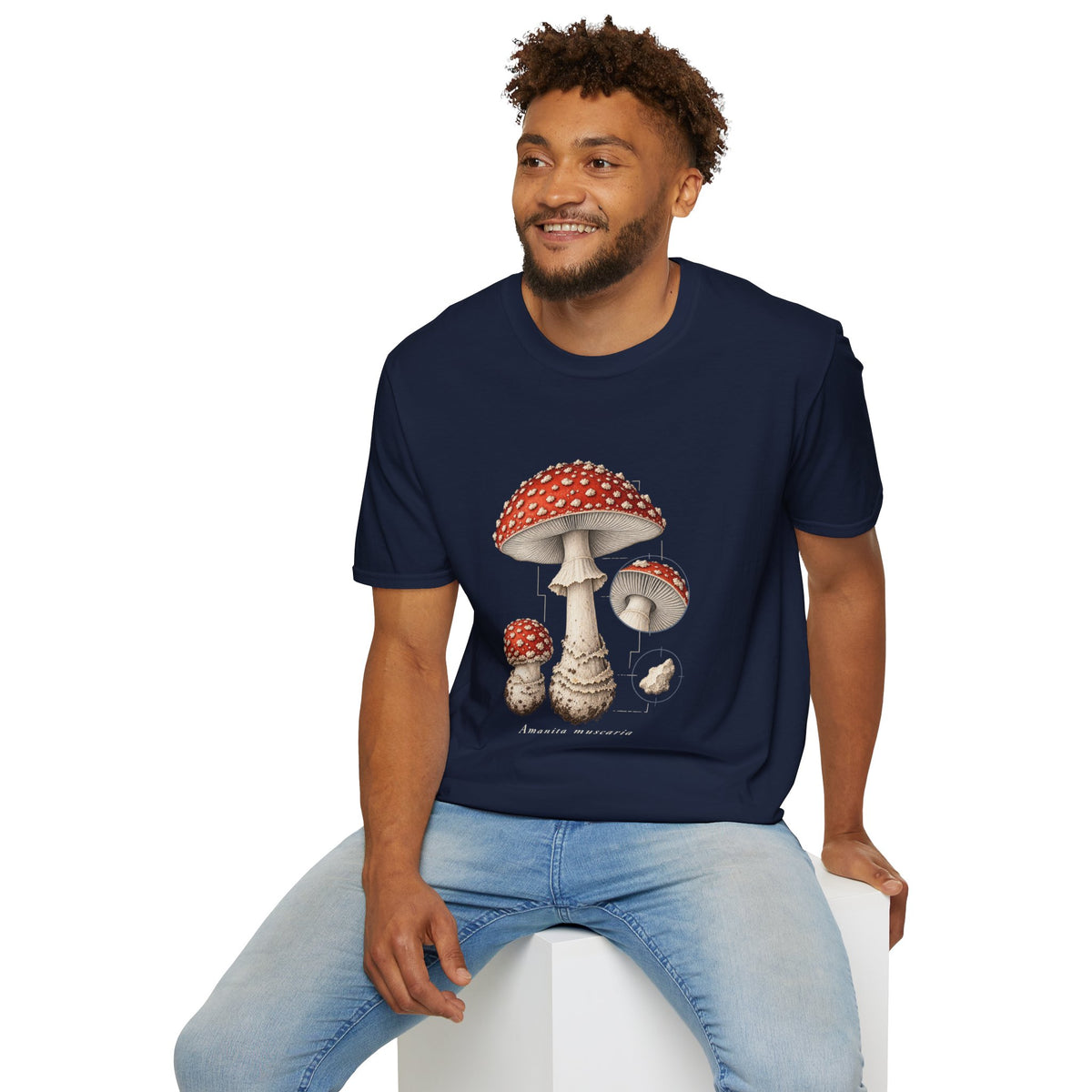 Amanita Muscaria Mushroom Study T-Shirt