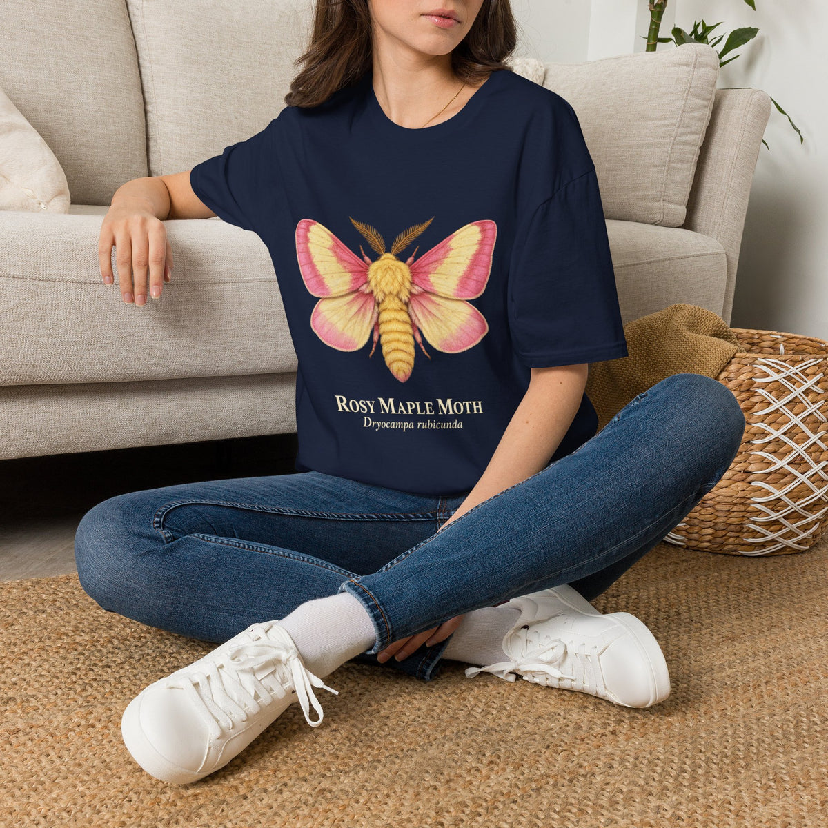 Rosy Maple Moth Natural History T-Shirt