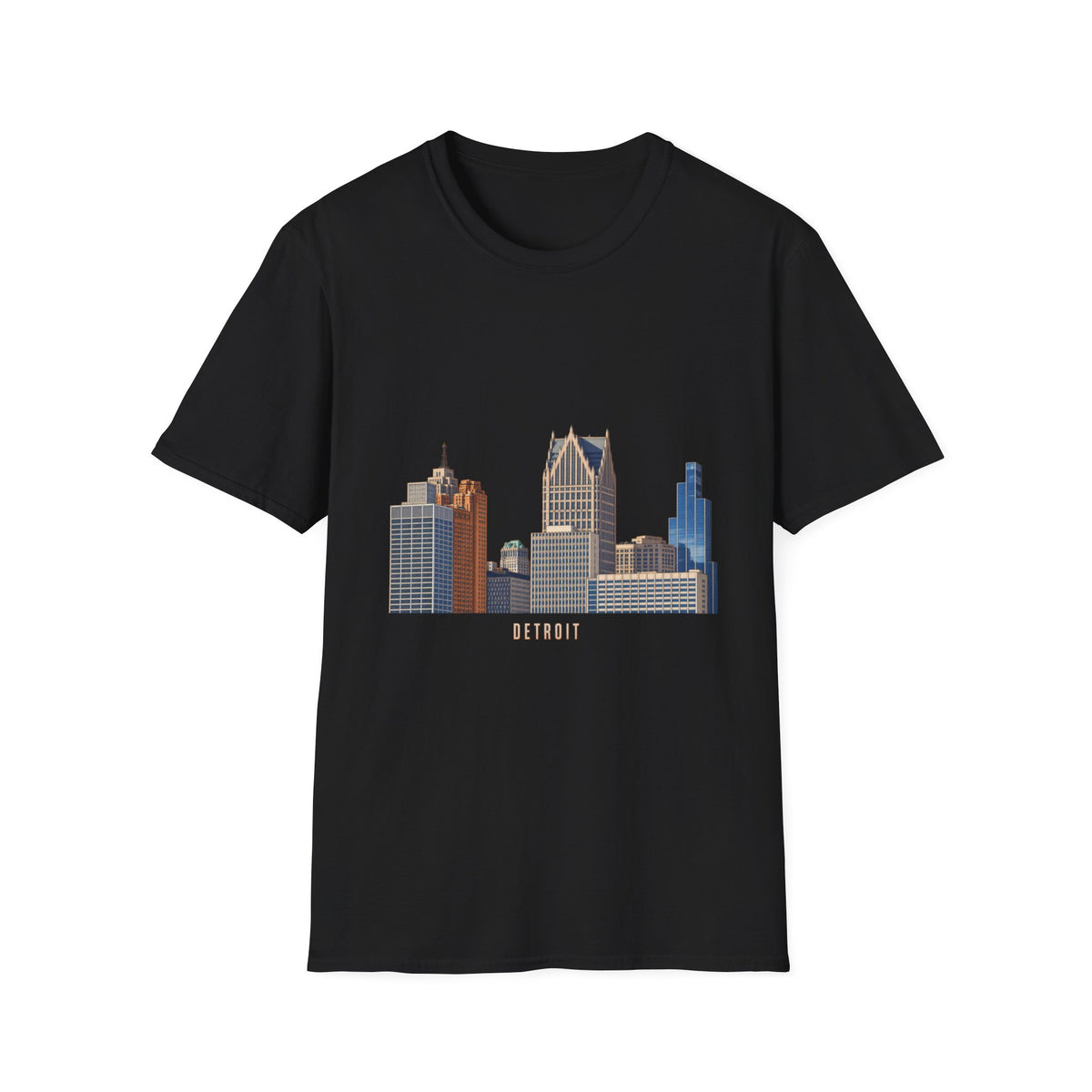 Detroit Skyline Architectural Graphic T-Shirt