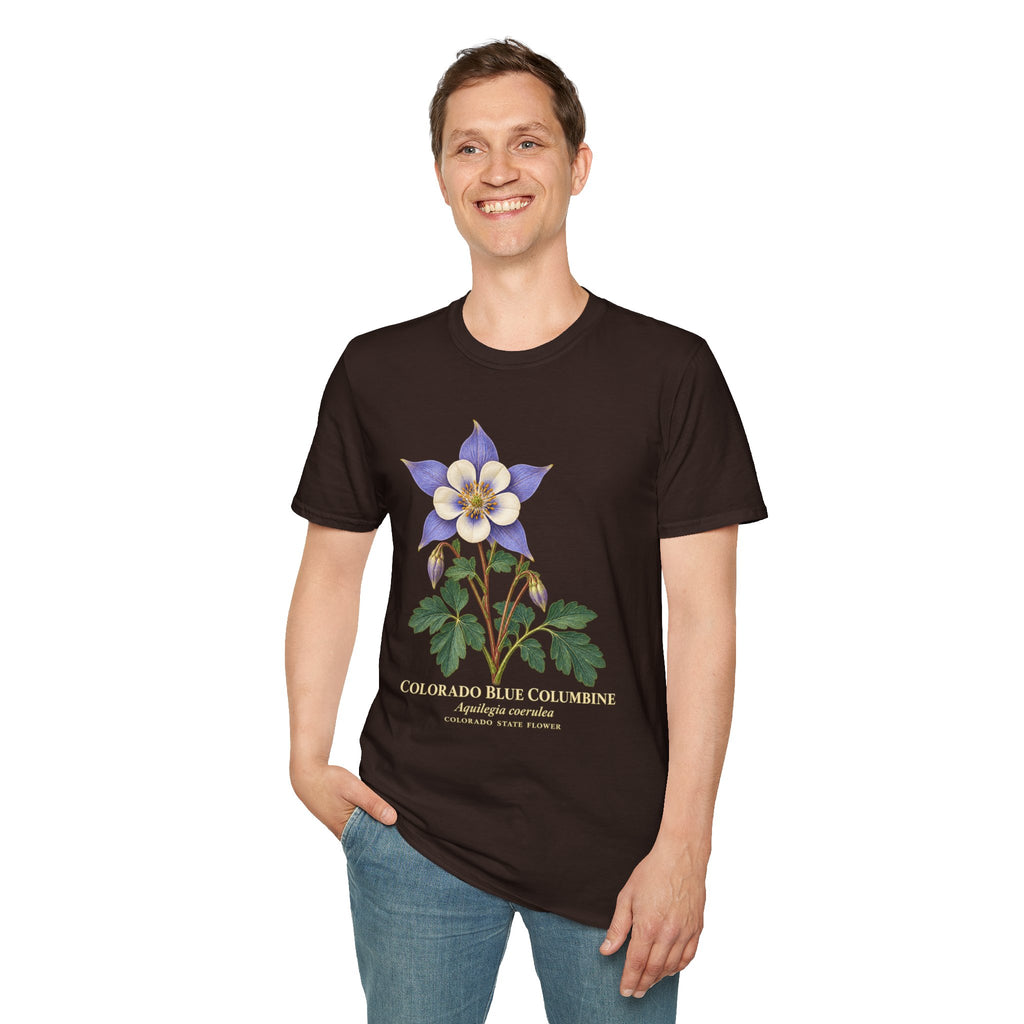 Colorado Blue Columbine State Flower T-Shirt