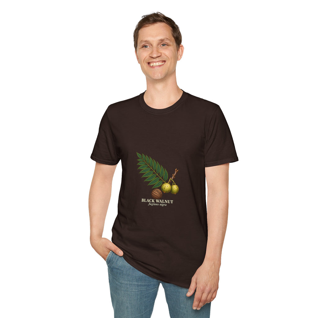 Black Walnut Botanical Study T-Shirt