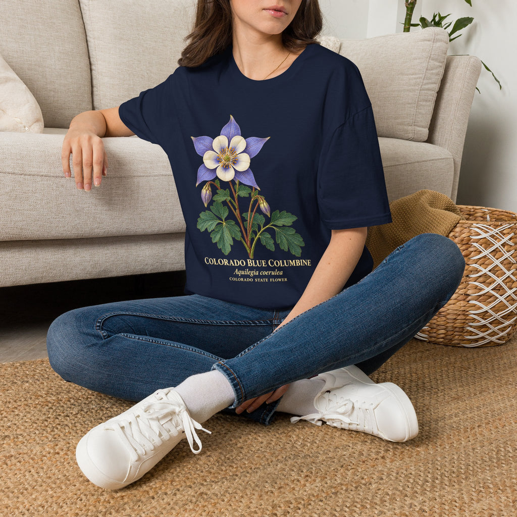 Colorado Blue Columbine State Flower T-Shirt