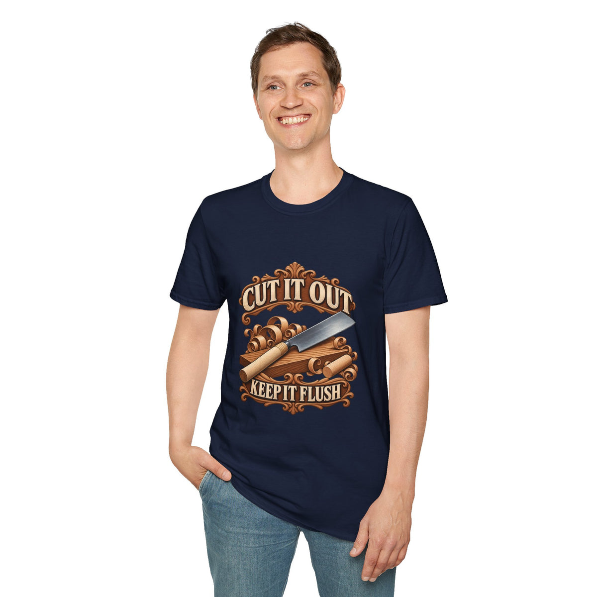 Cut It Out Keep It Flush Woodworking T-Shirt
