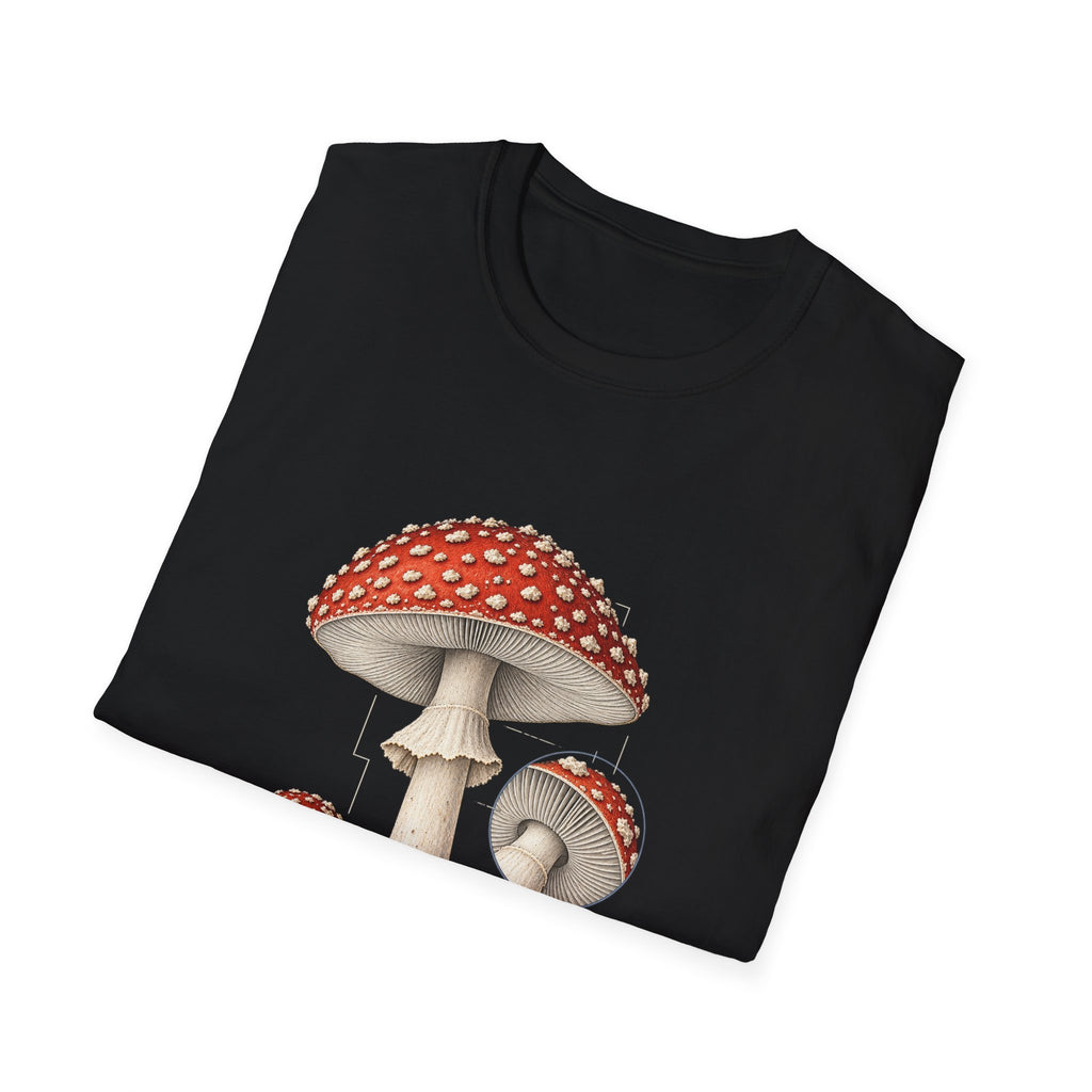 Amanita Muscaria Mushroom Study T-Shirt