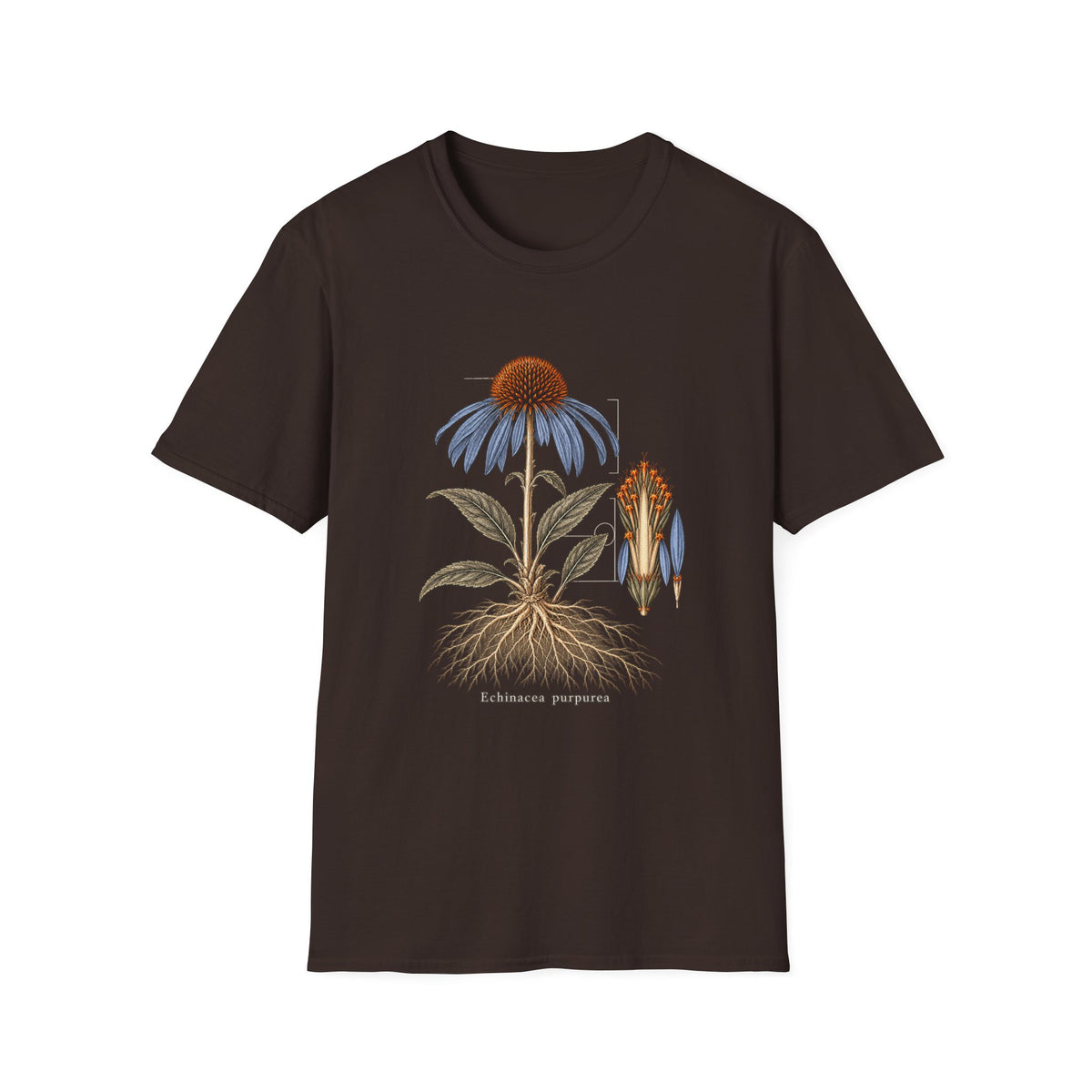 Purple Coneflower Botanical Study T-Shirt