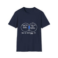 Focus on What Matters Venn Diagram T-Shirt — White Ink