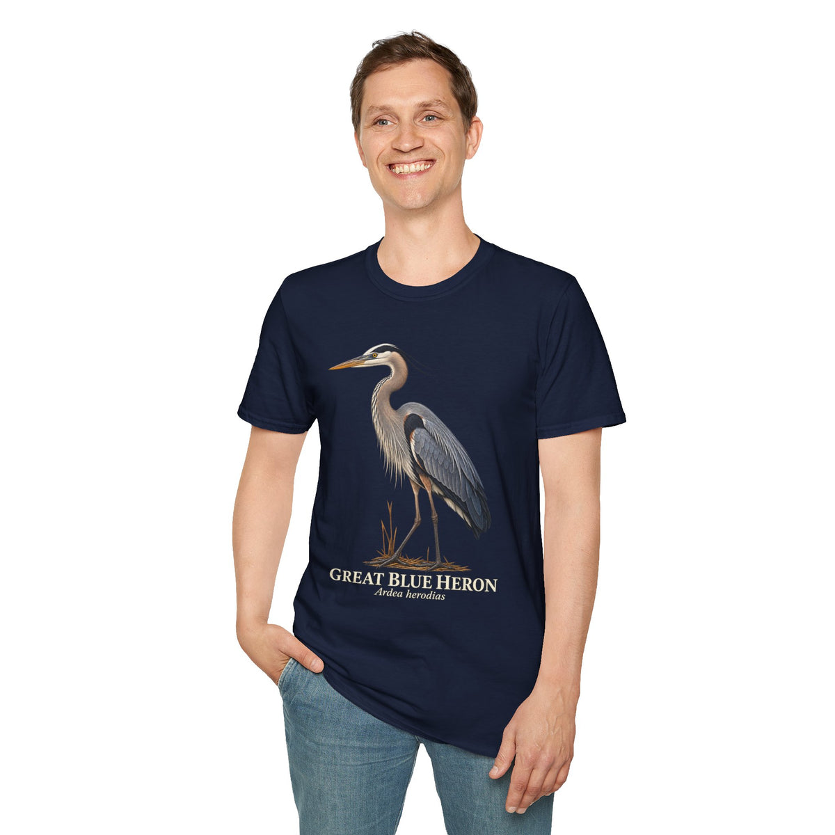 Great Blue Heron Birdwatching T-Shirt