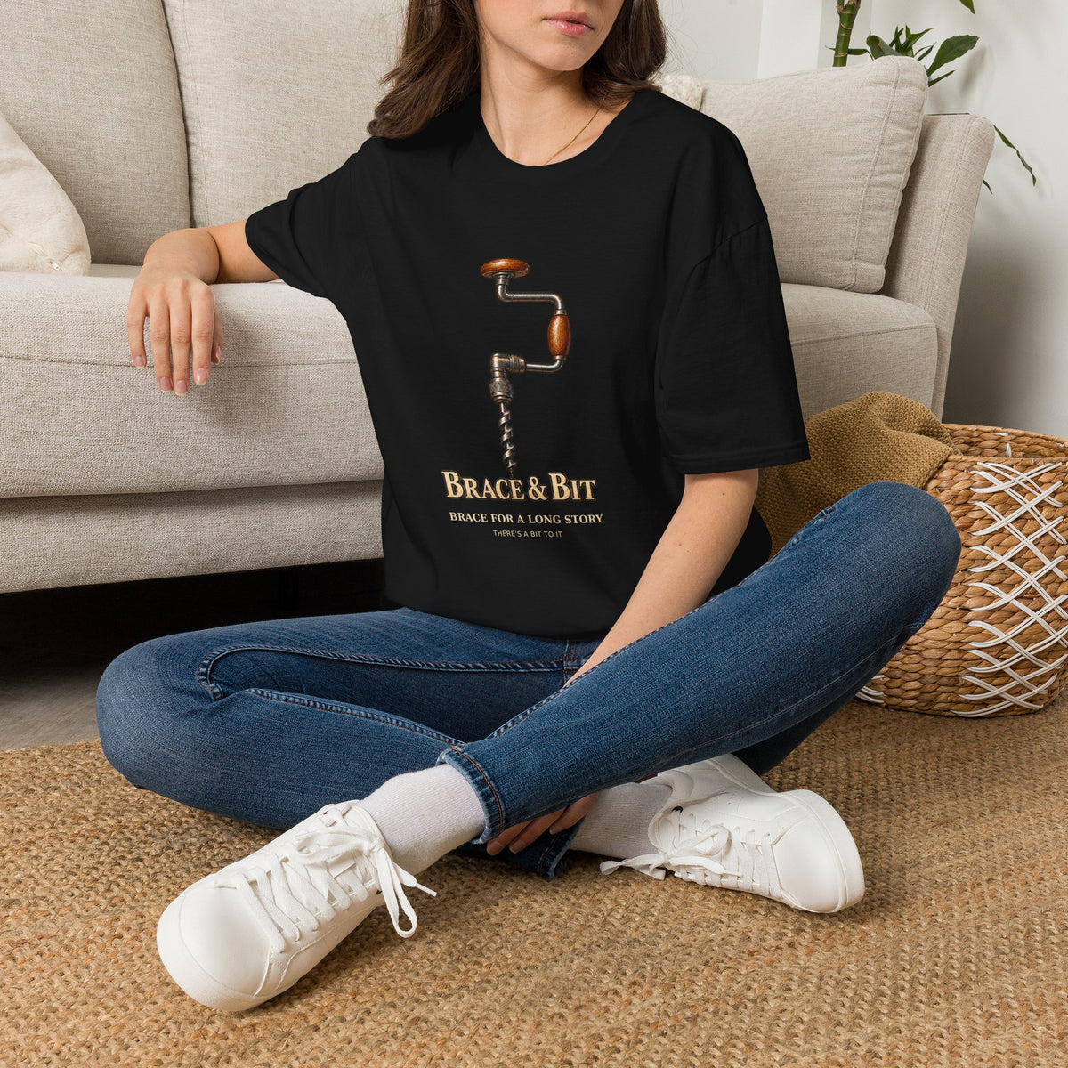 Brace and Bit Hand Drill Woodworking T-Shirt