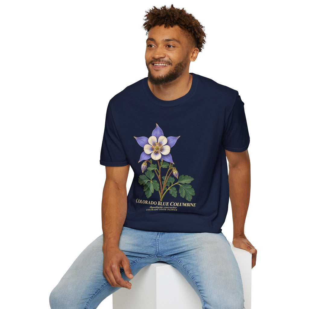 Colorado Blue Columbine State Flower T-Shirt