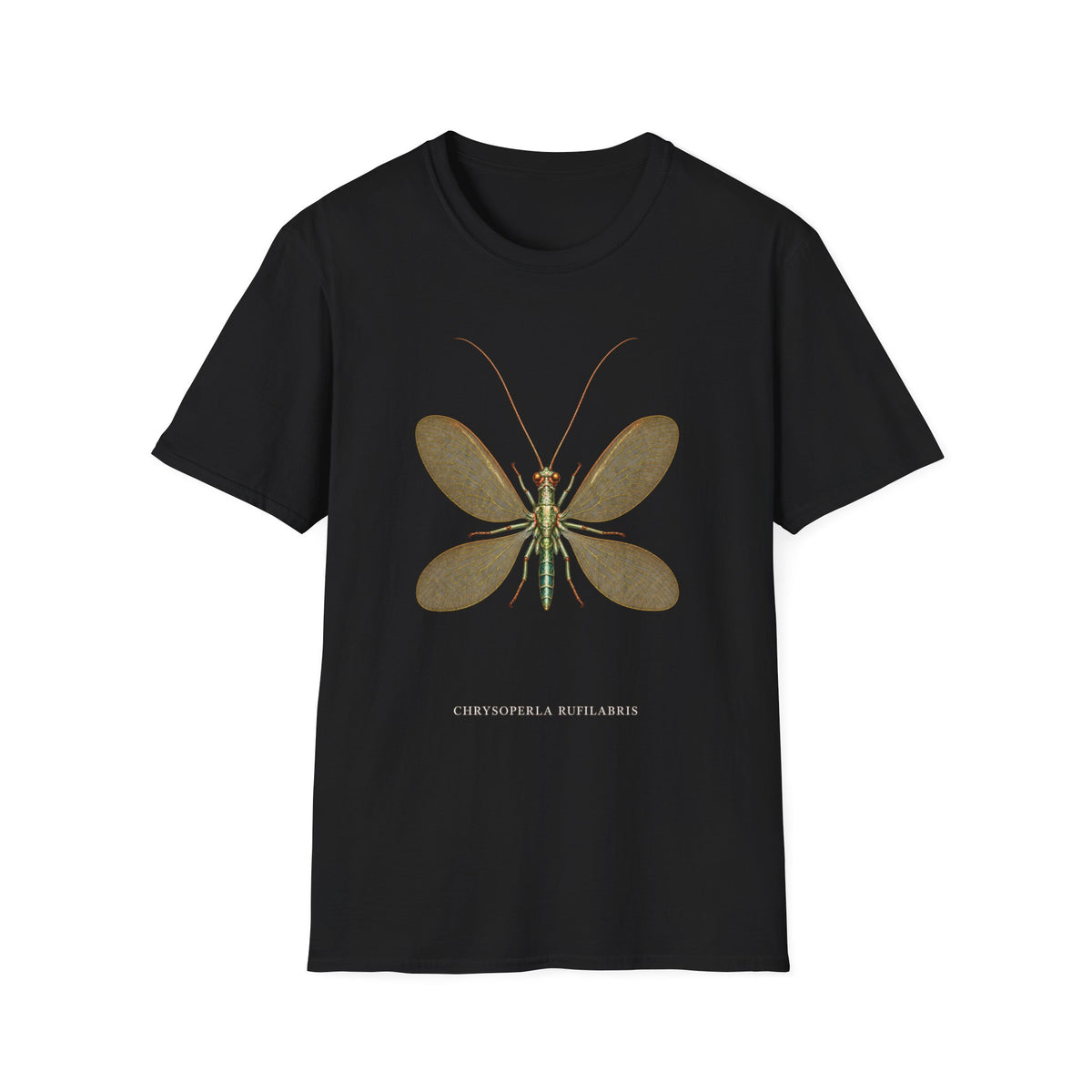 Lacewing Natural History T-Shirt | Chrysoperla rufilabris