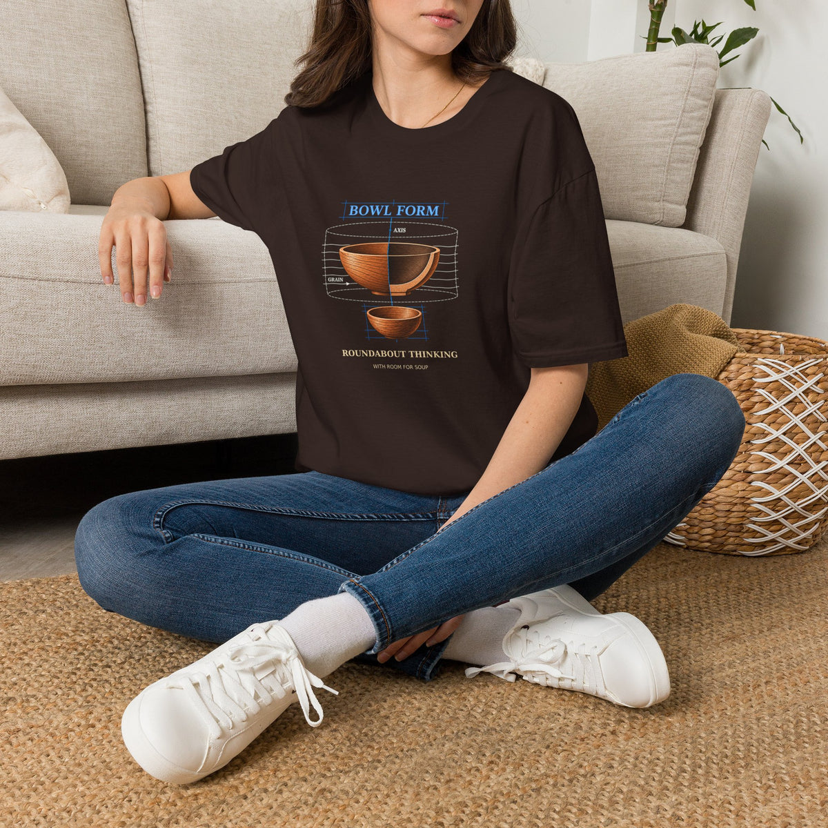 Bowl Form Roundabout Thinking Woodturning T-Shirt