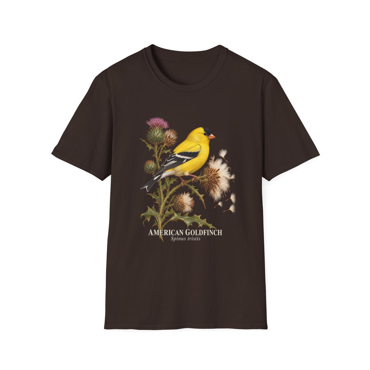 American Goldfinch & Thistle Birdwatching T-Shirt