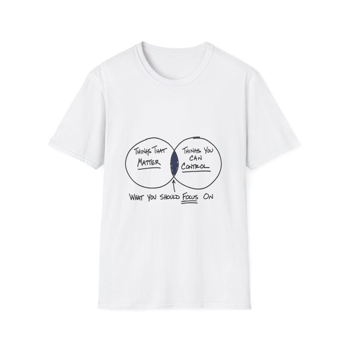 Focus on What Matters Venn Diagram T-Shirt