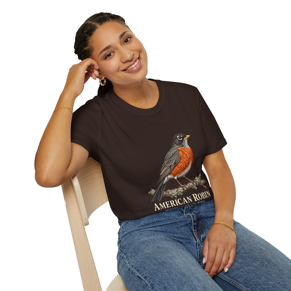 American Robin Michigan State Bird T-Shirt