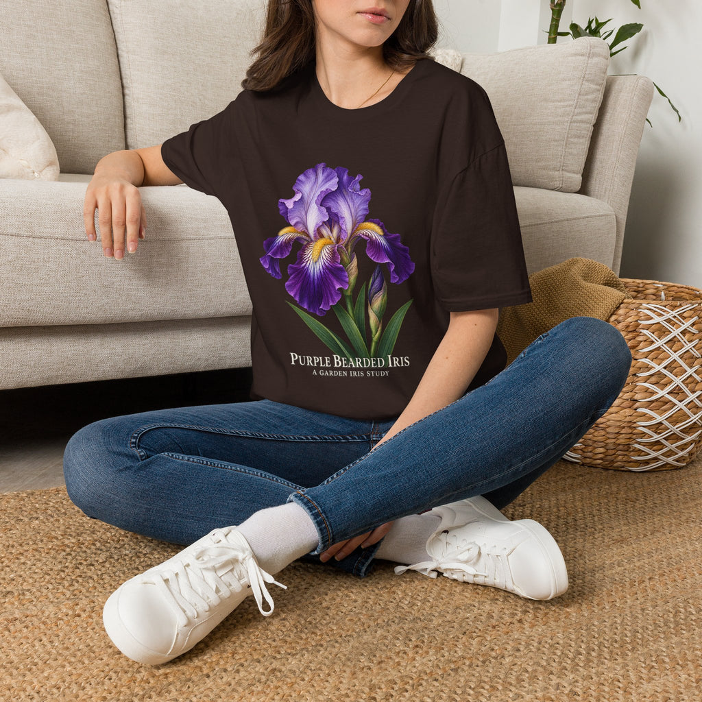 Purple Bearded Iris Botanical T-Shirt