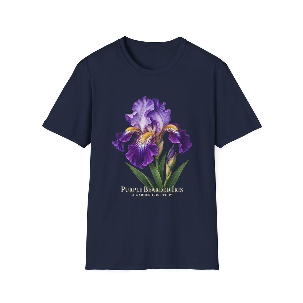 Purple Bearded Iris Botanical T-Shirt