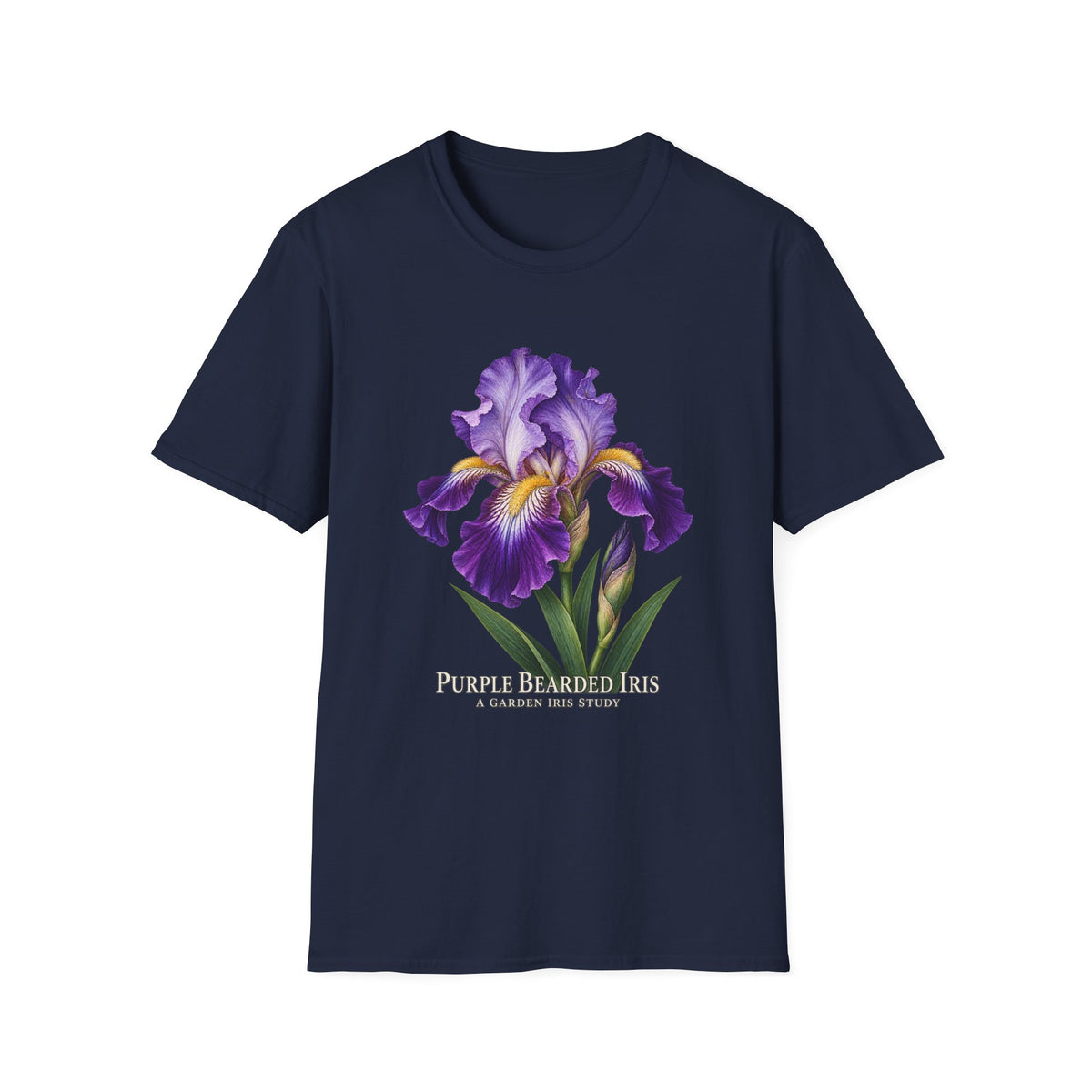 Purple Bearded Iris Botanical T-Shirt