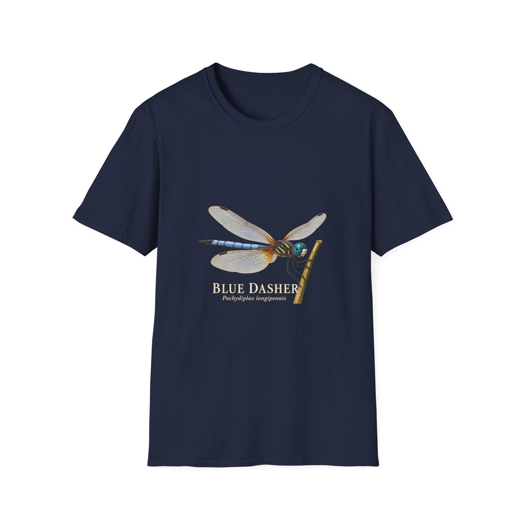 Blue Dasher Dragonfly Entomology T-Shirt