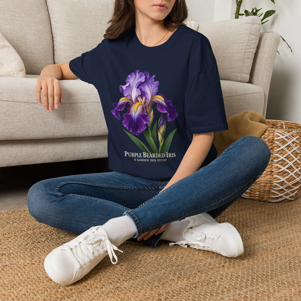 Purple Bearded Iris Botanical T-Shirt
