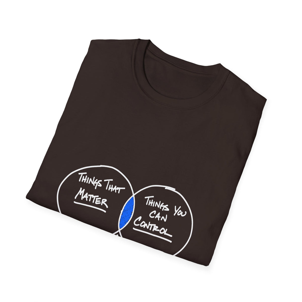 Focus on What Matters Venn Diagram T-Shirt — White Ink