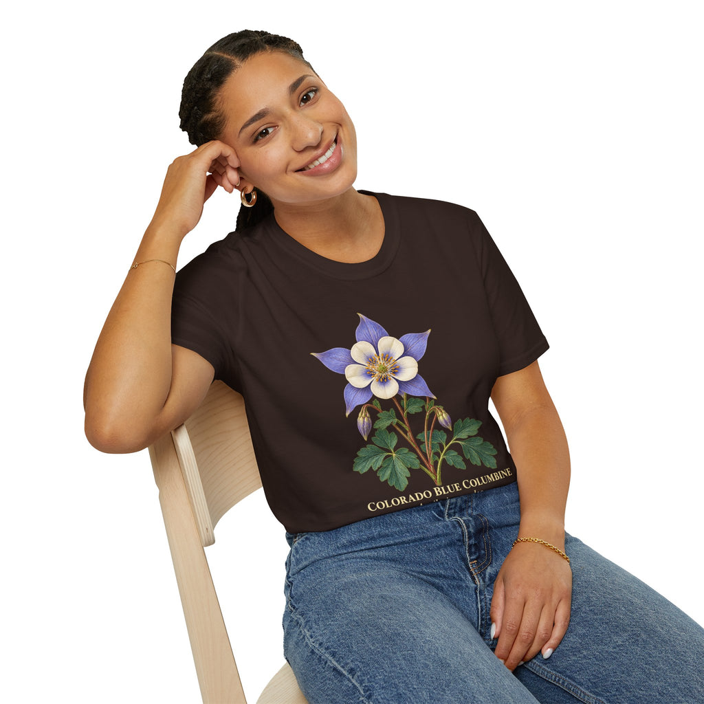 Colorado Blue Columbine State Flower T-Shirt