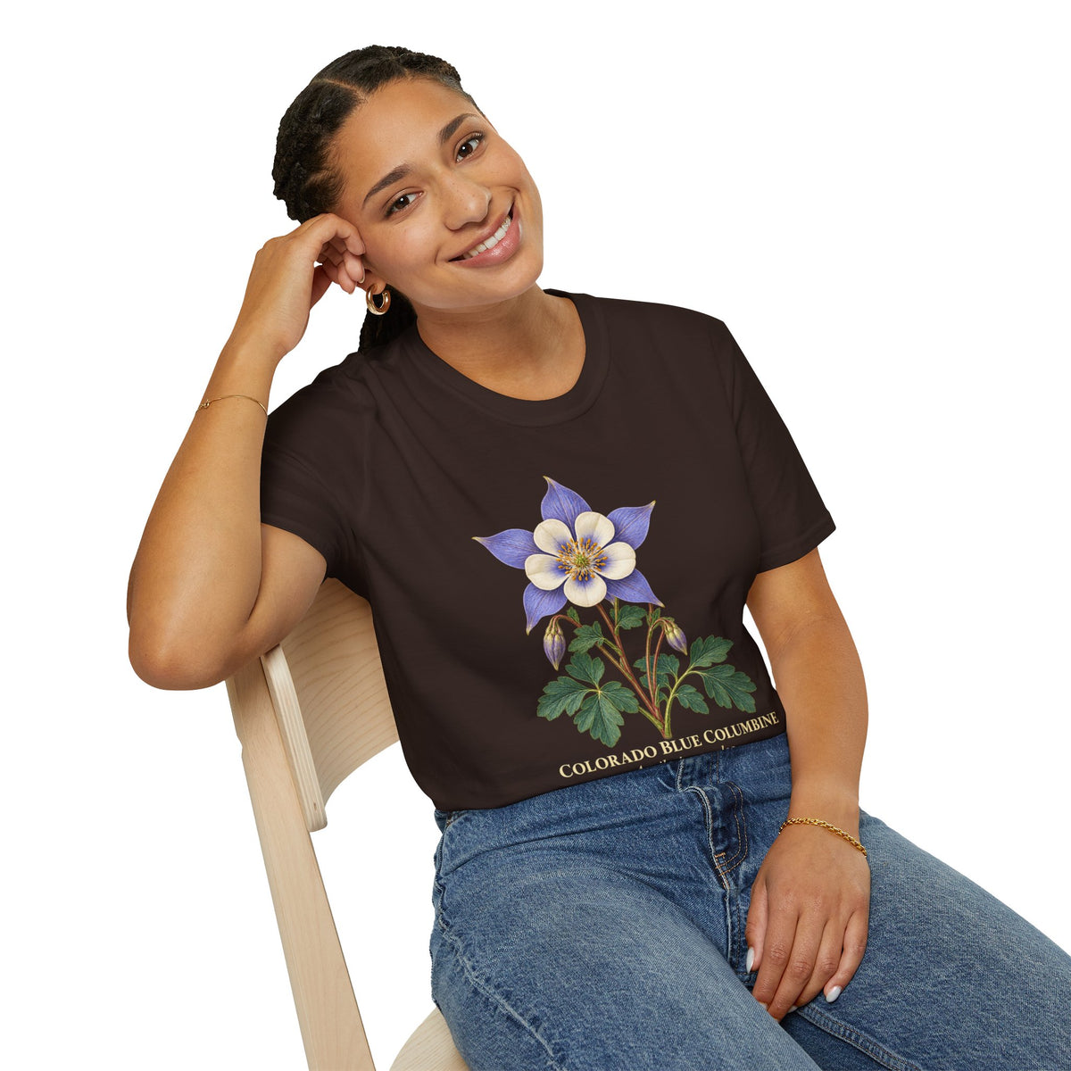 Colorado Blue Columbine State Flower T-Shirt