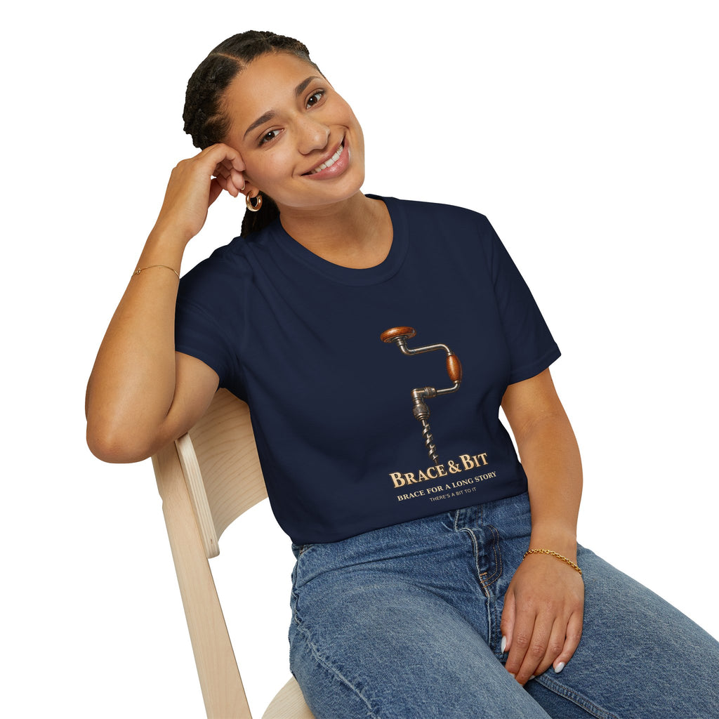 Brace and Bit Hand Drill Woodworking T-Shirt
