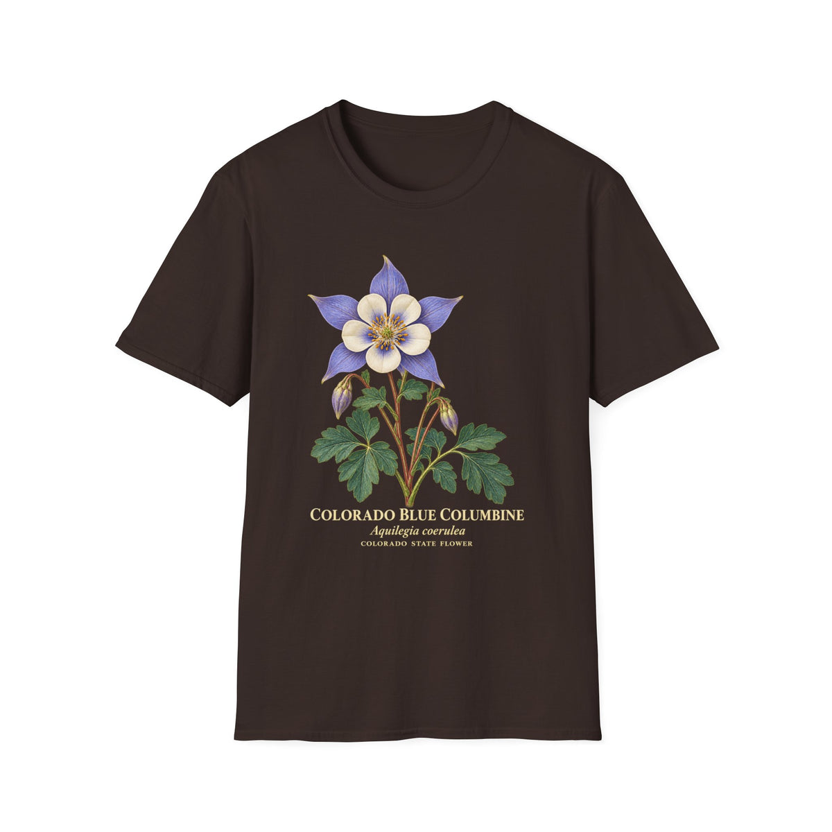 Colorado Blue Columbine State Flower T-Shirt