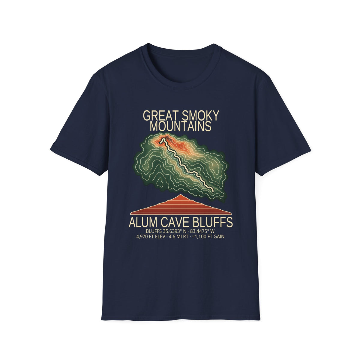Alum Cave Bluffs Hiking T-Shirt | Great Smoky Mountains